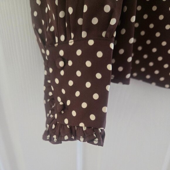NWT Polka dot blouse with tie - Picture 5 of 5